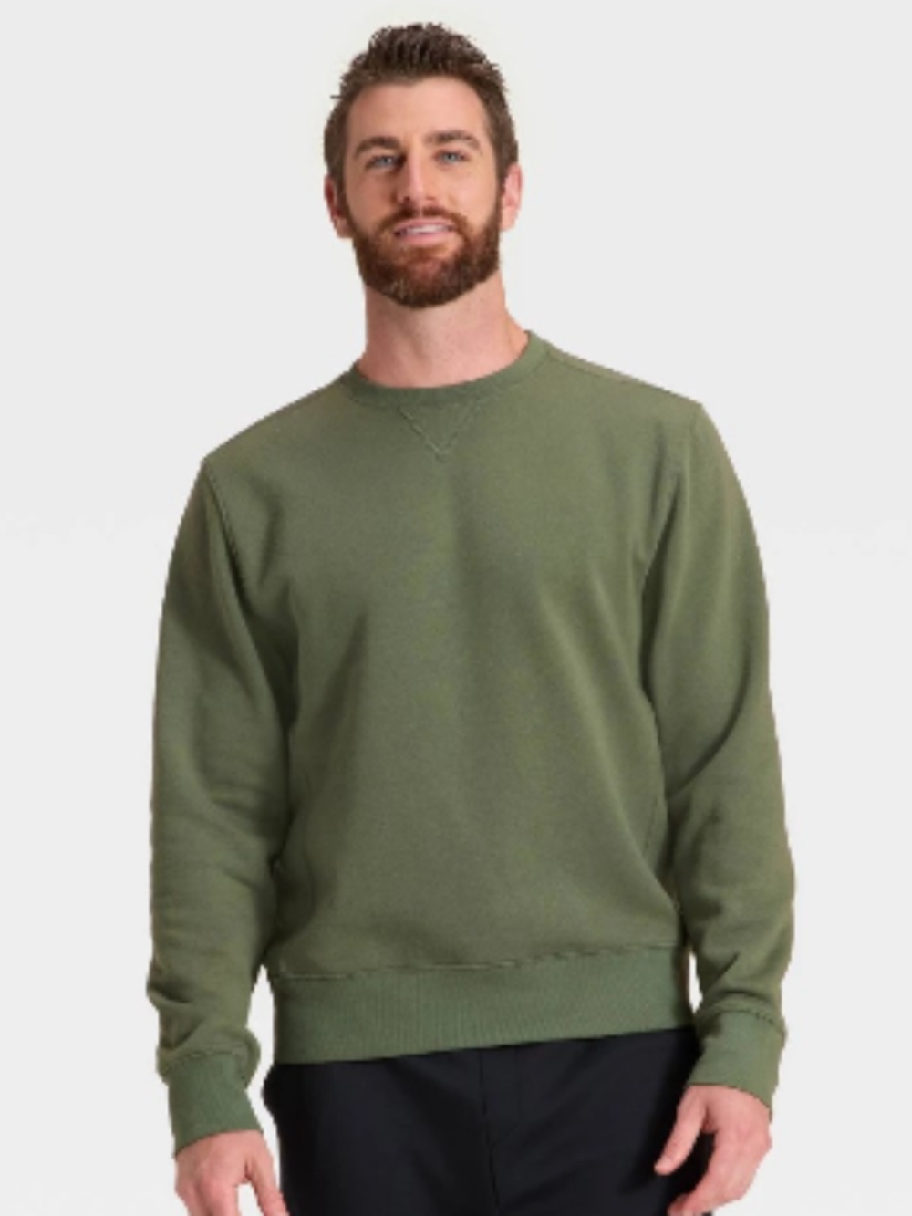 Men’s Active Comfort Fleece Crewneck Sweatshirt - All in Motion Green XS